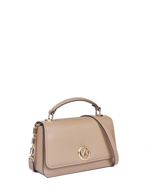 Borsa tote in pelle di vitello con placca logo MICHAEL KORS | 30T4GD8S6L222CAMEL